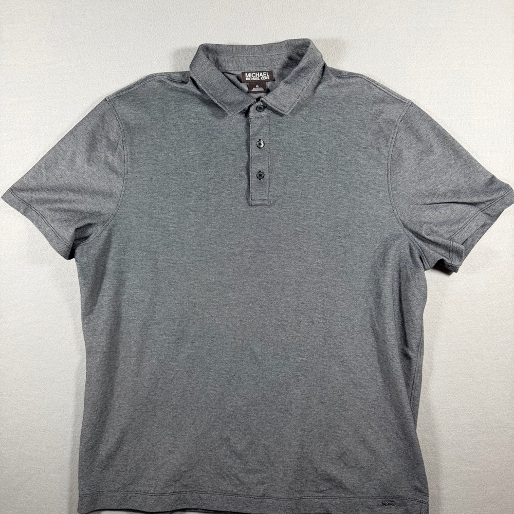 Michael Kors Men’s Gray Pique Polo Shirt Size XL 3 Button